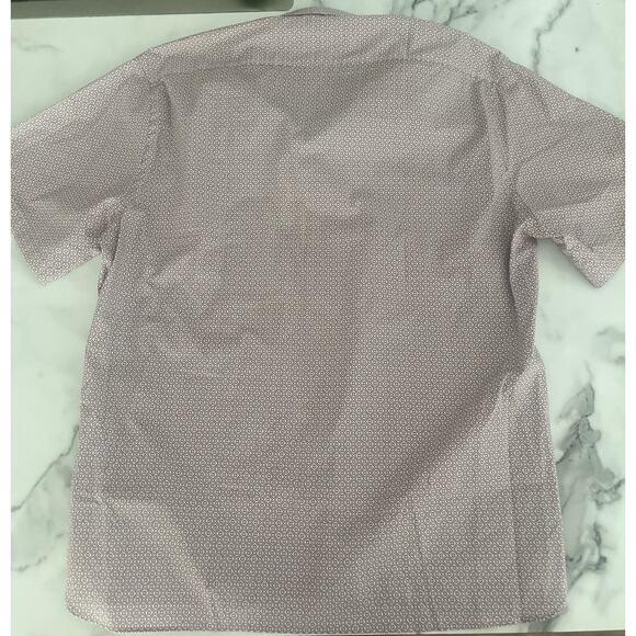 Joseph Abboud Short Sleeved Button Down Modern Fit Red Argyle Pattern Men's XL - Picture 3 of 6